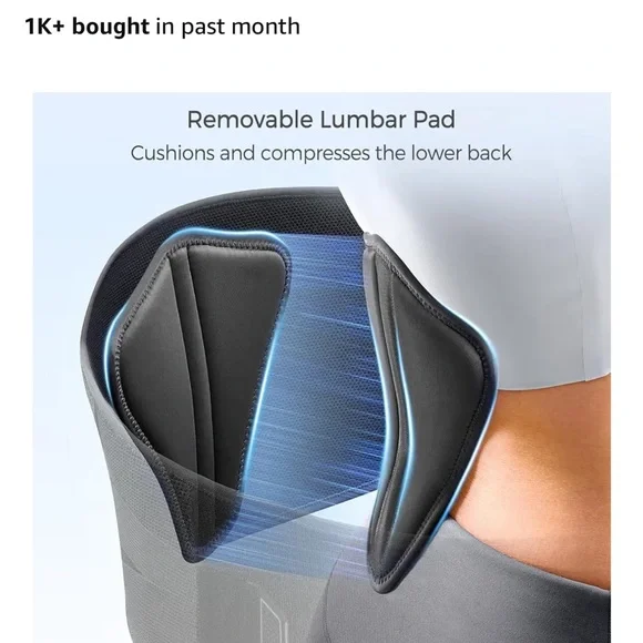 FREETOO Black Back Support Belt - Picture 3 of 9